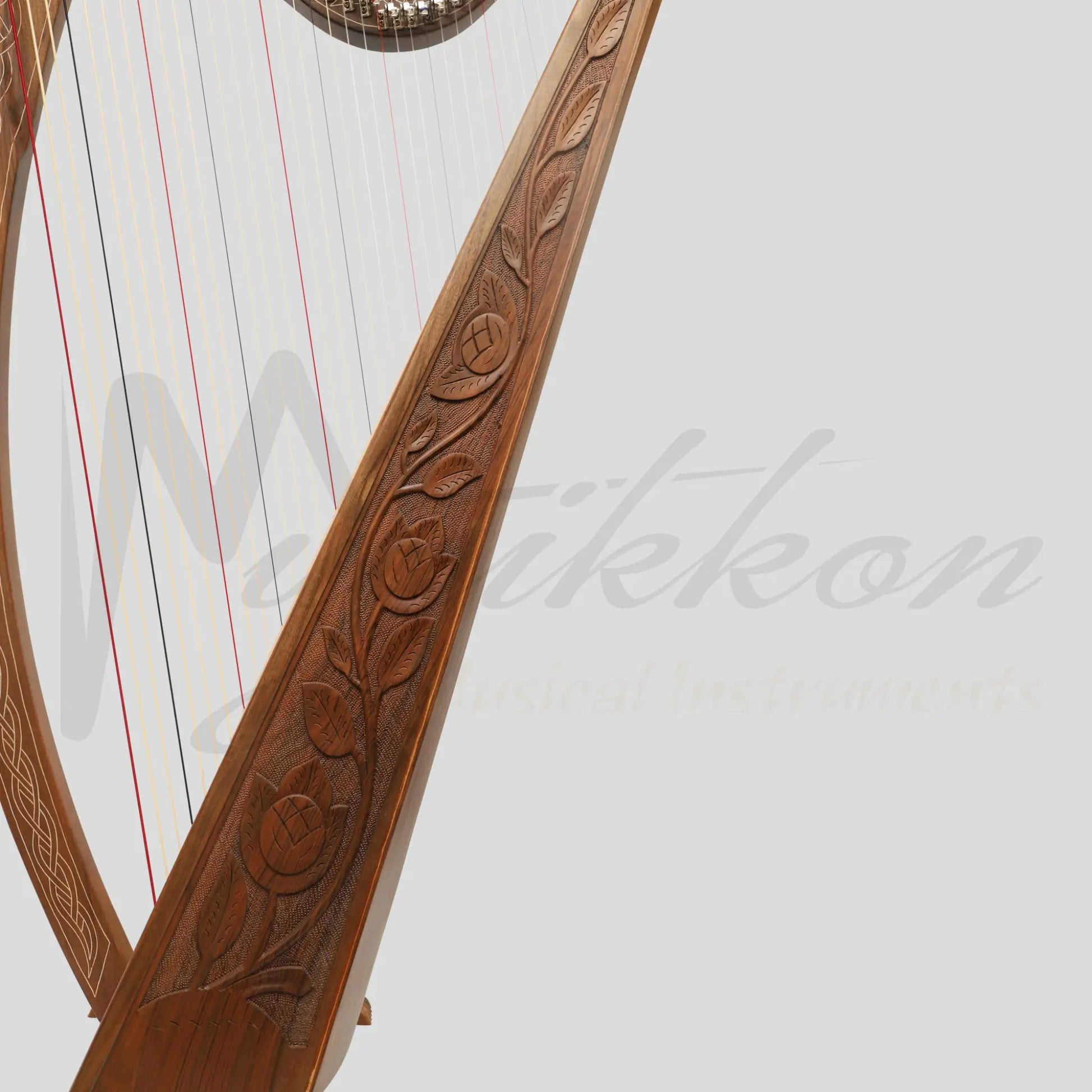 36 String Boru Harp Walnut