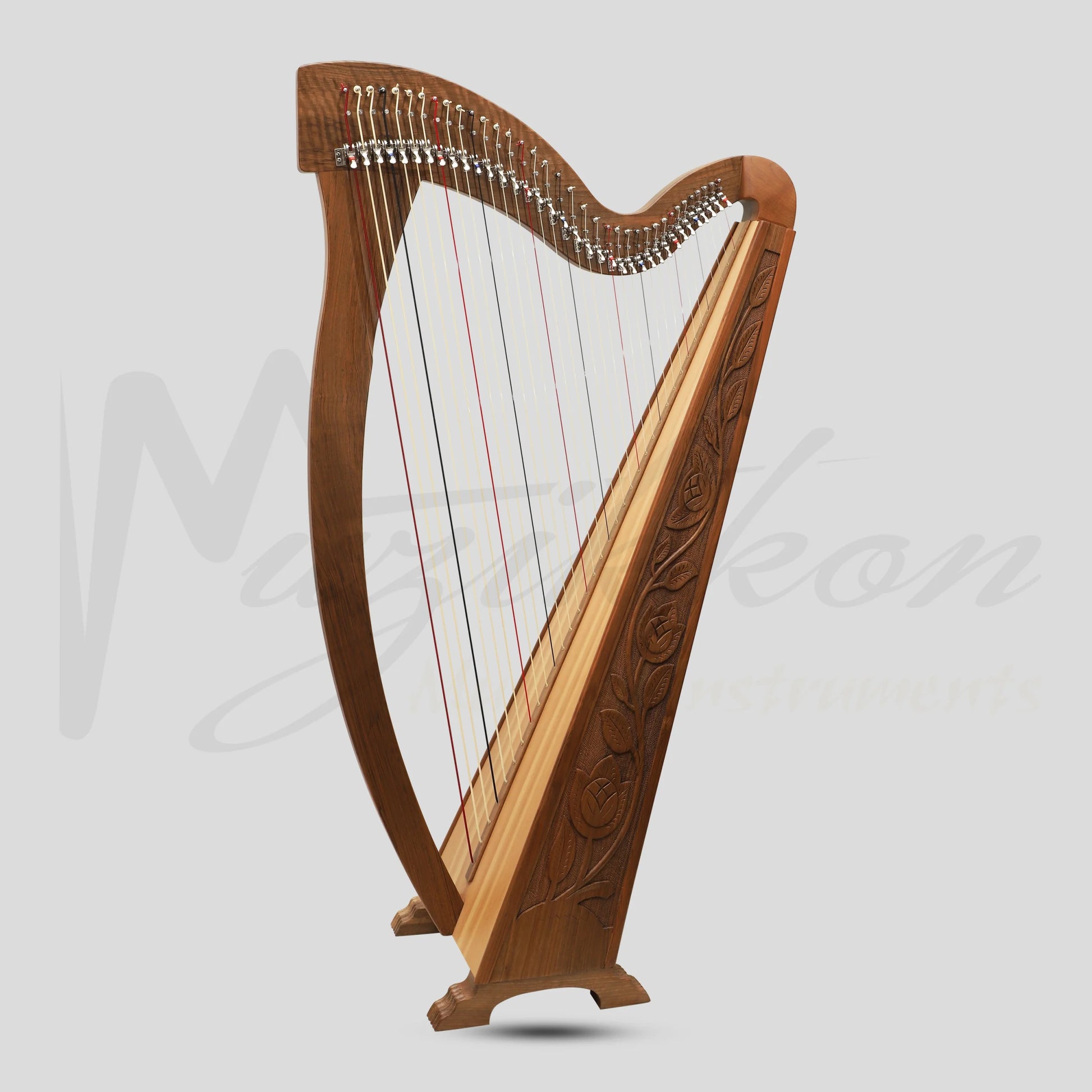 36-String Trinity Harp: Perfect for Beginners and Professionals Walnut