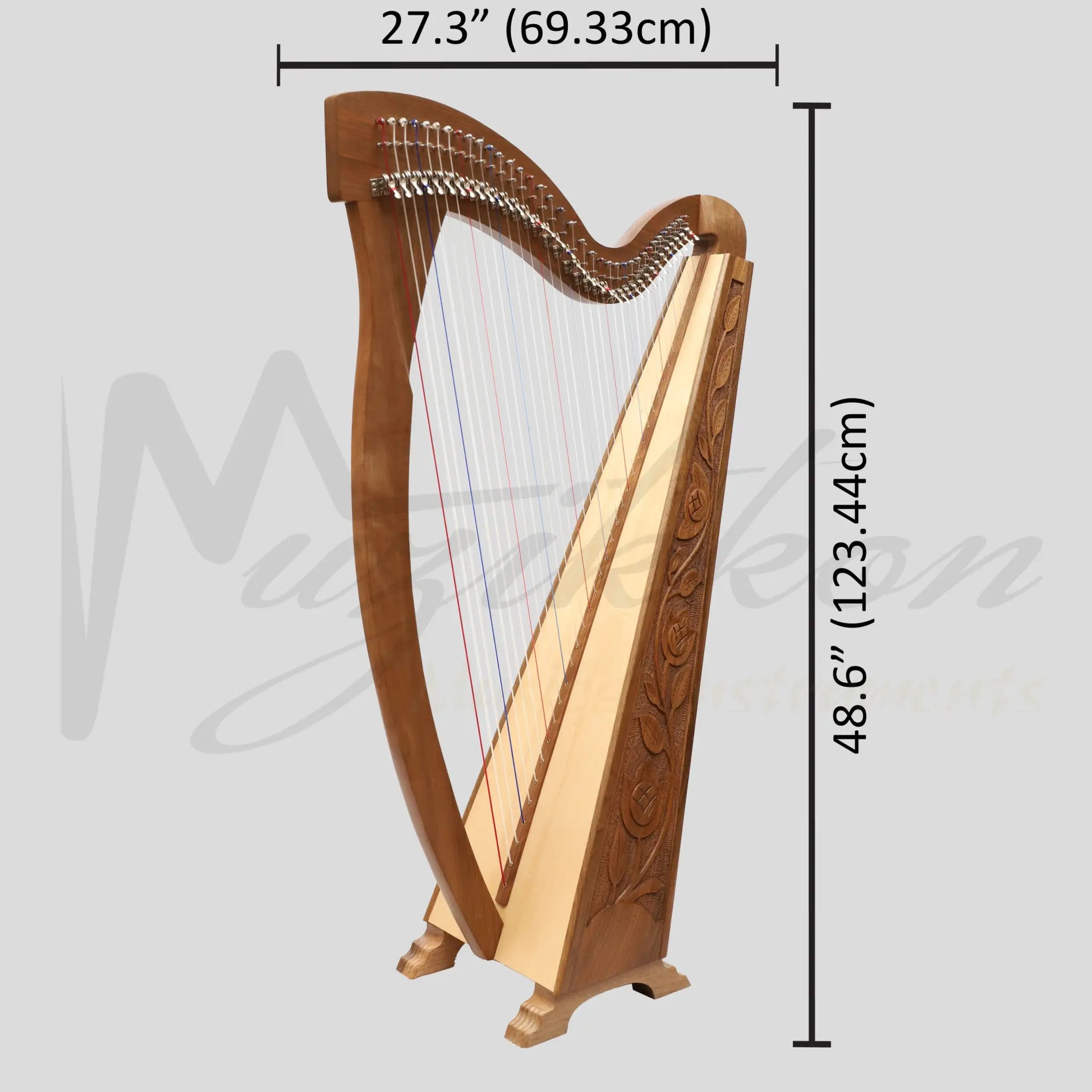 36 String Trinity Harp Walnut