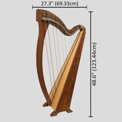 36 Corde Muzikkon Boru Arpa Palissandro