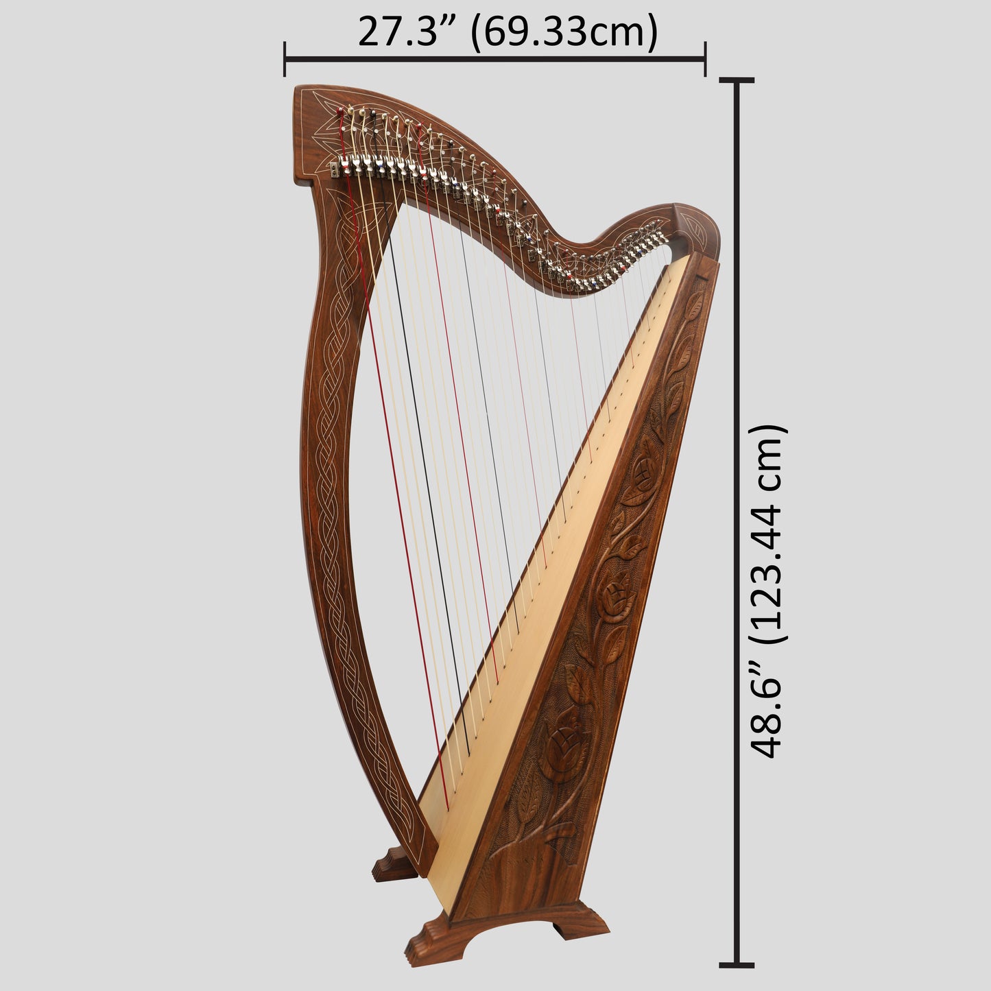 36-saitige Muzikkon Boru Harfe Palisander