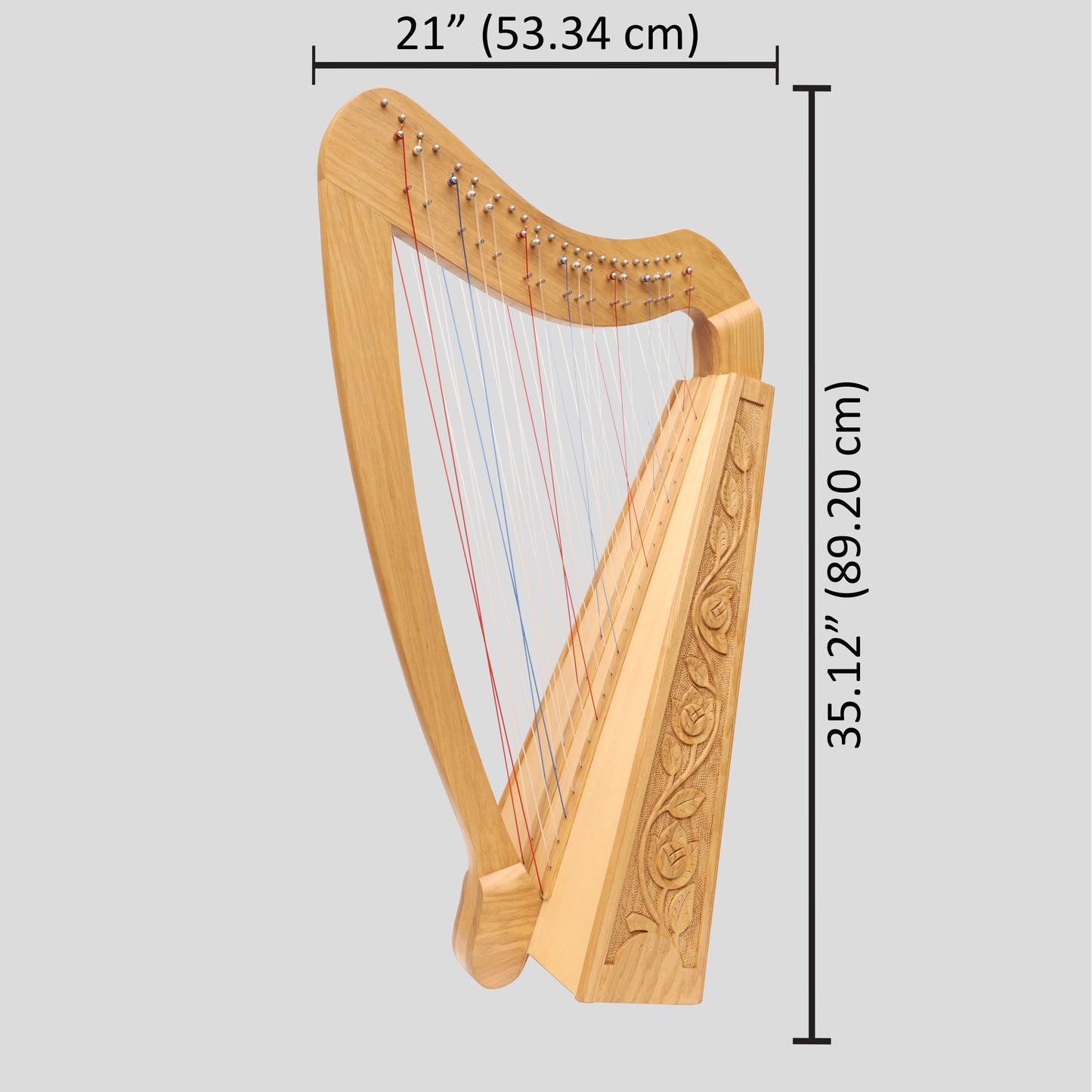 Cross Strung Harp, 38 Strings Ashwood