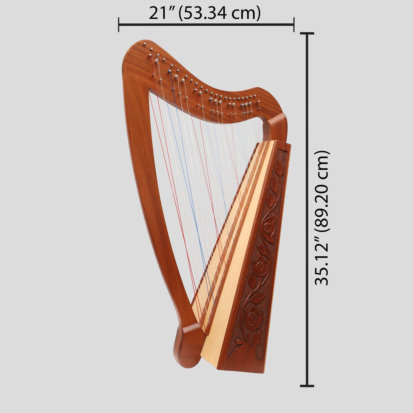 Cross Strung Harp, 38 String Mahogany