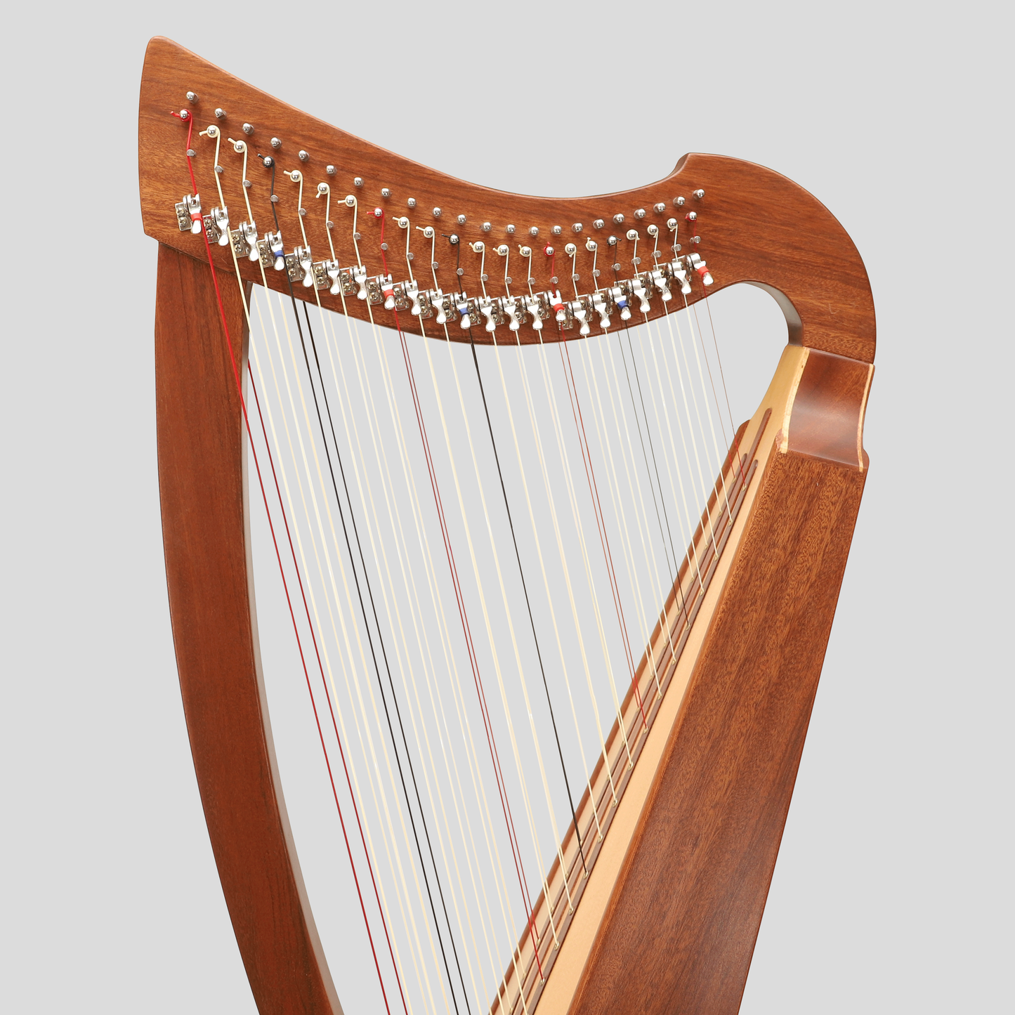 Double Strung harp 2- by 22-string Celtic Style harp, 22 Strings each Side with levers (44 Strings Total)