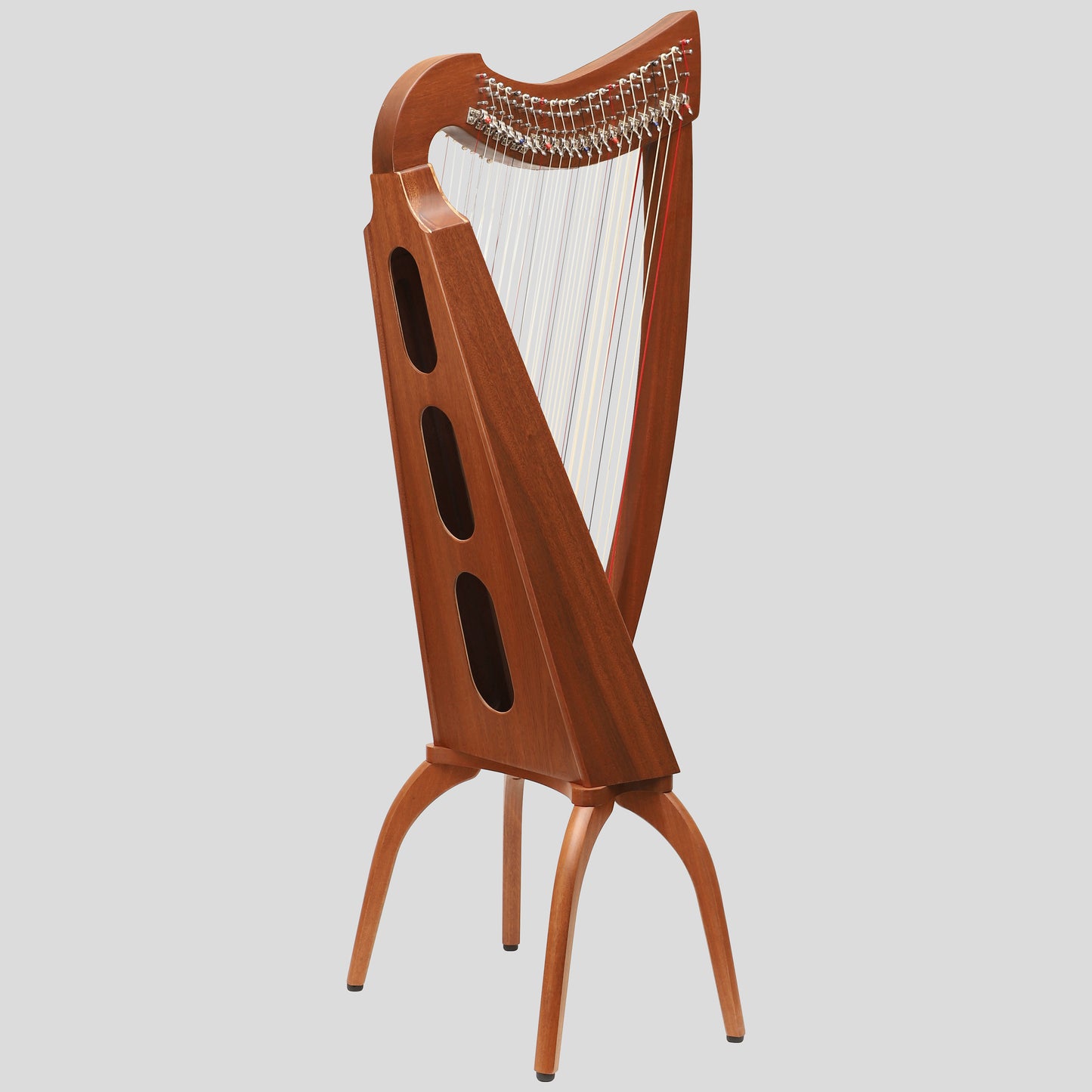 Double Strung harp 2- by 22-string Celtic Style harp, 22 Strings each Side with levers (44 Strings Total)