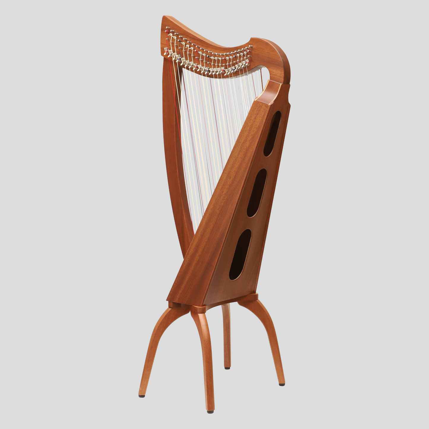 Double Strung harp 2- by 22-string Celtic Style harp, 22 Strings each Side with levers (44 Strings Total)