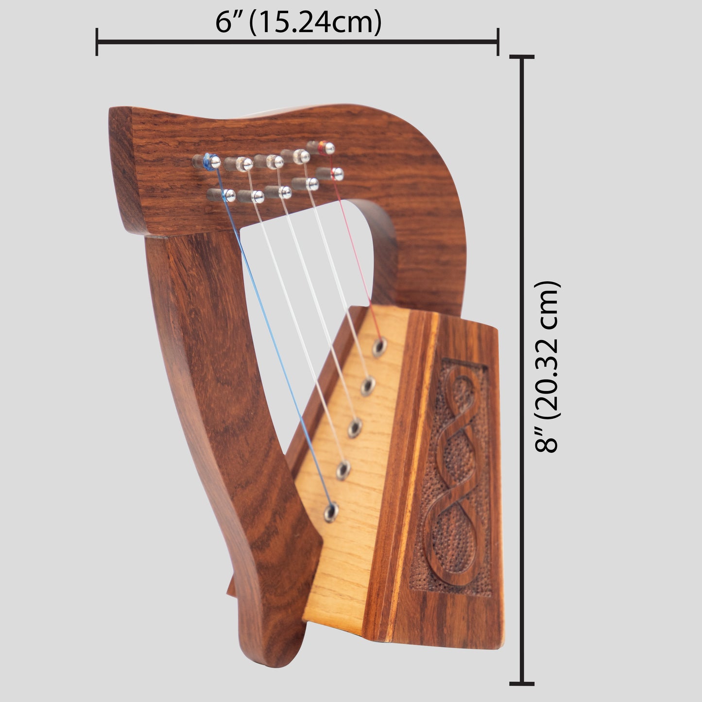 Arpa O'carolan, nodo in palissandro a 5 corde