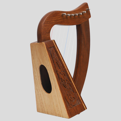 Muzikkon O'Carolan Harp, 7 String Rosewood Celtic Dragon