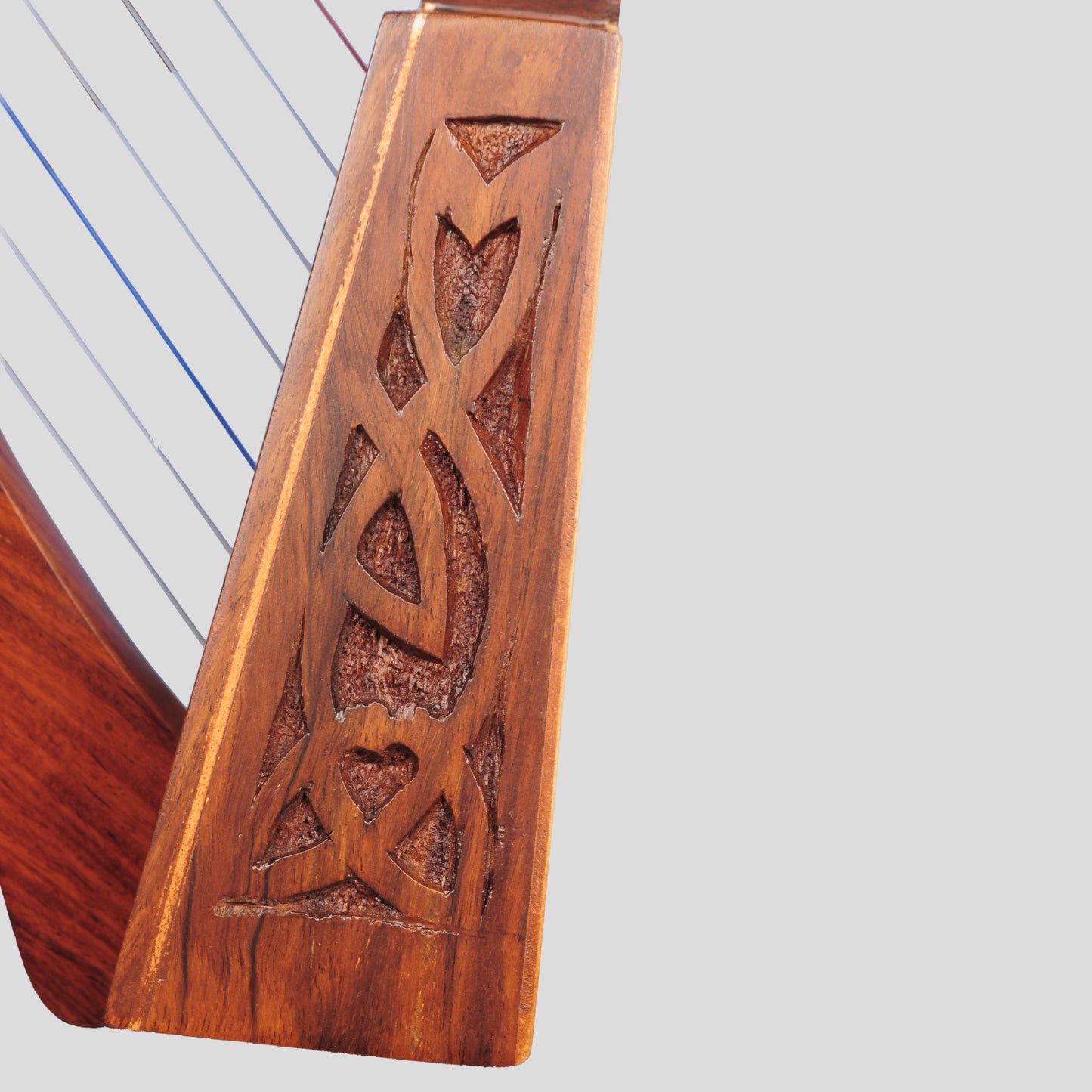 Muzikkon O'Carolan Harp, 7 String Rosewood Knotwork