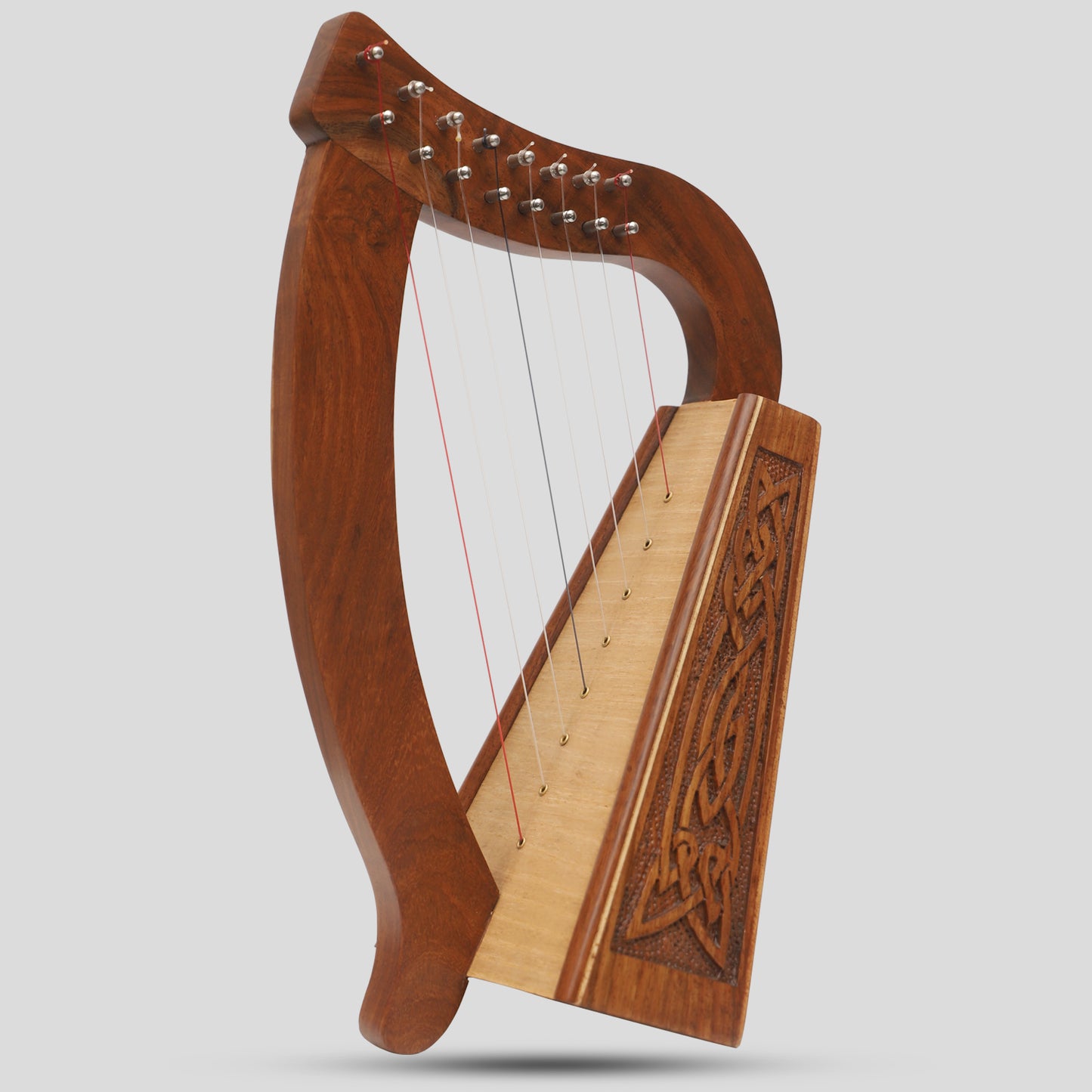 Muzikkon O'carolan Harp, 8 Strings Rosewood Knotwork