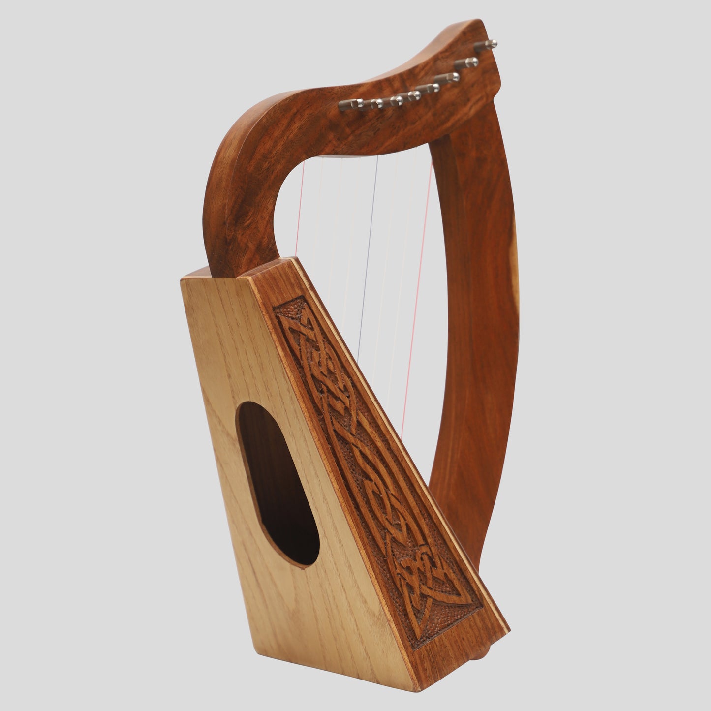 Muzikkon O'carolan Arpa, 8 corde palissandro Knotwork