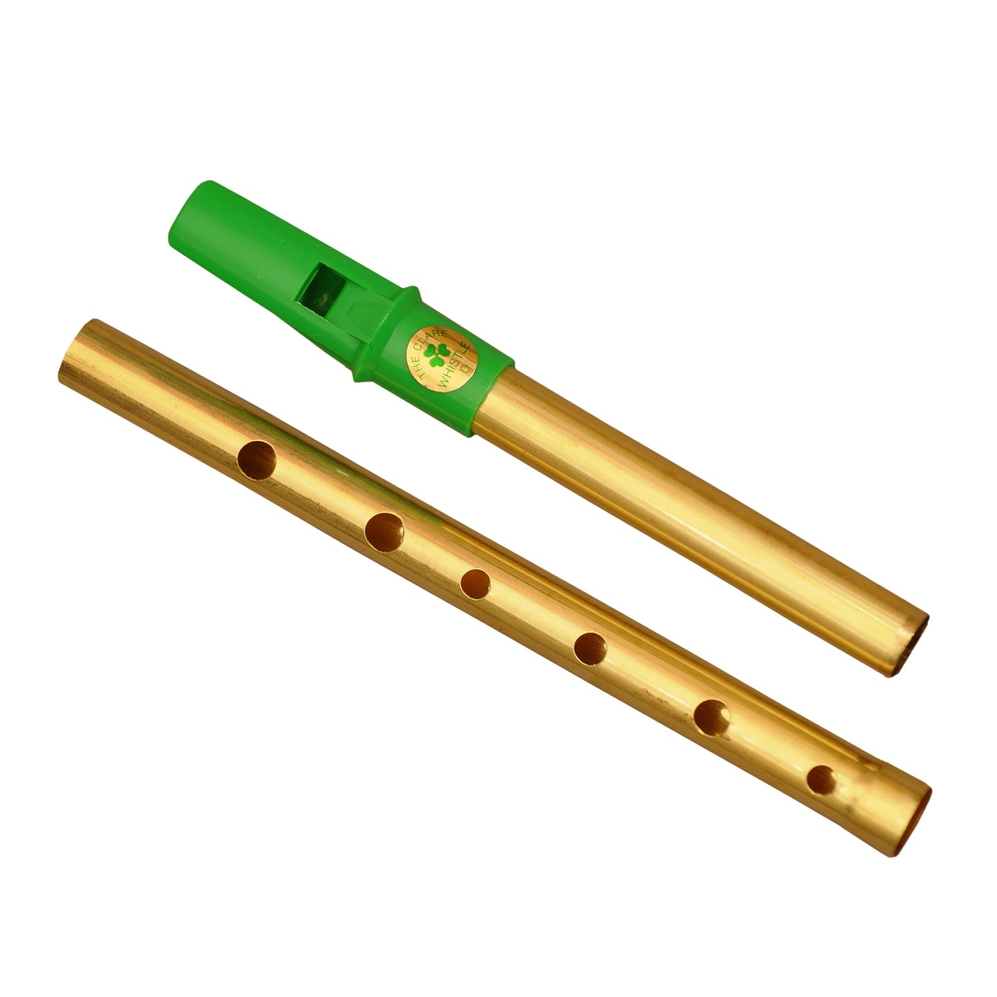 Clare Irish Tin Whistle 2-teilig in D Messinggrün