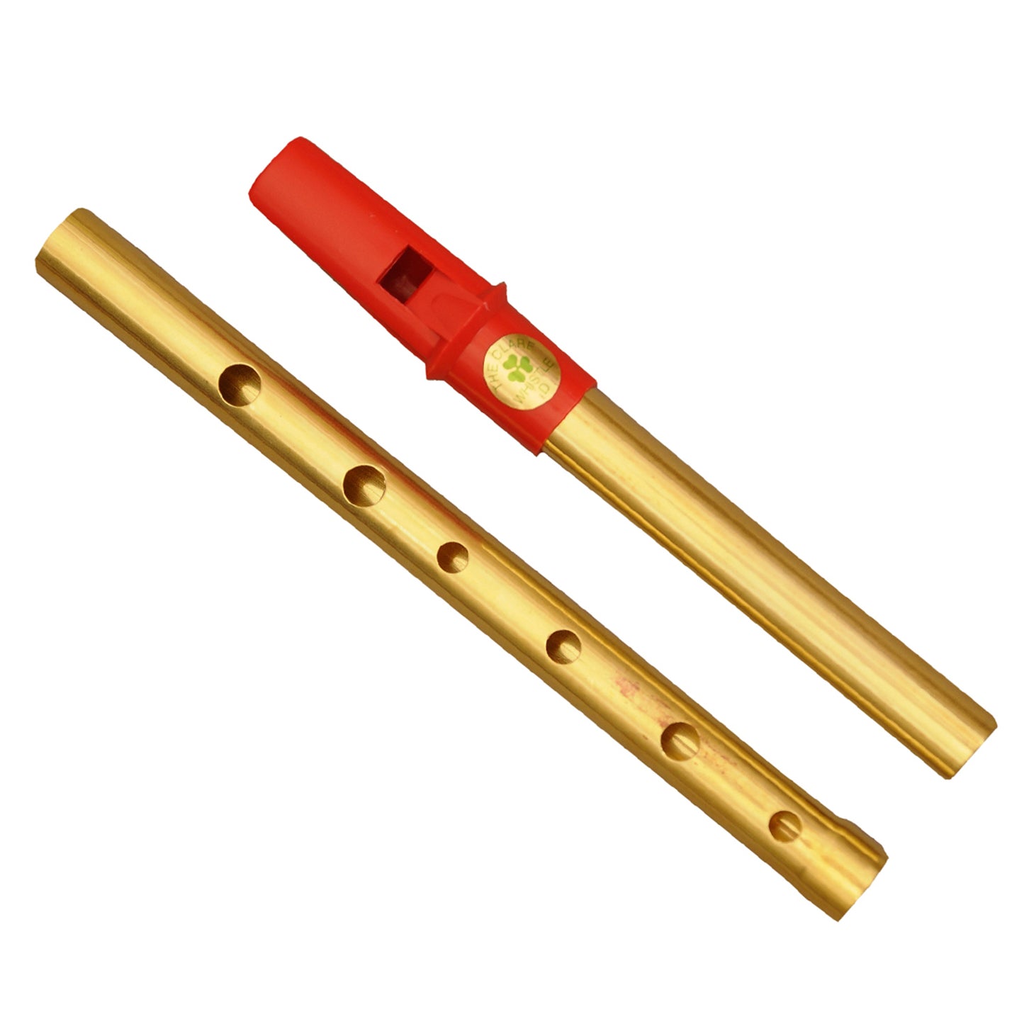 Clare Irish Tin Whistle 2 Parte in D Ottone Rosso