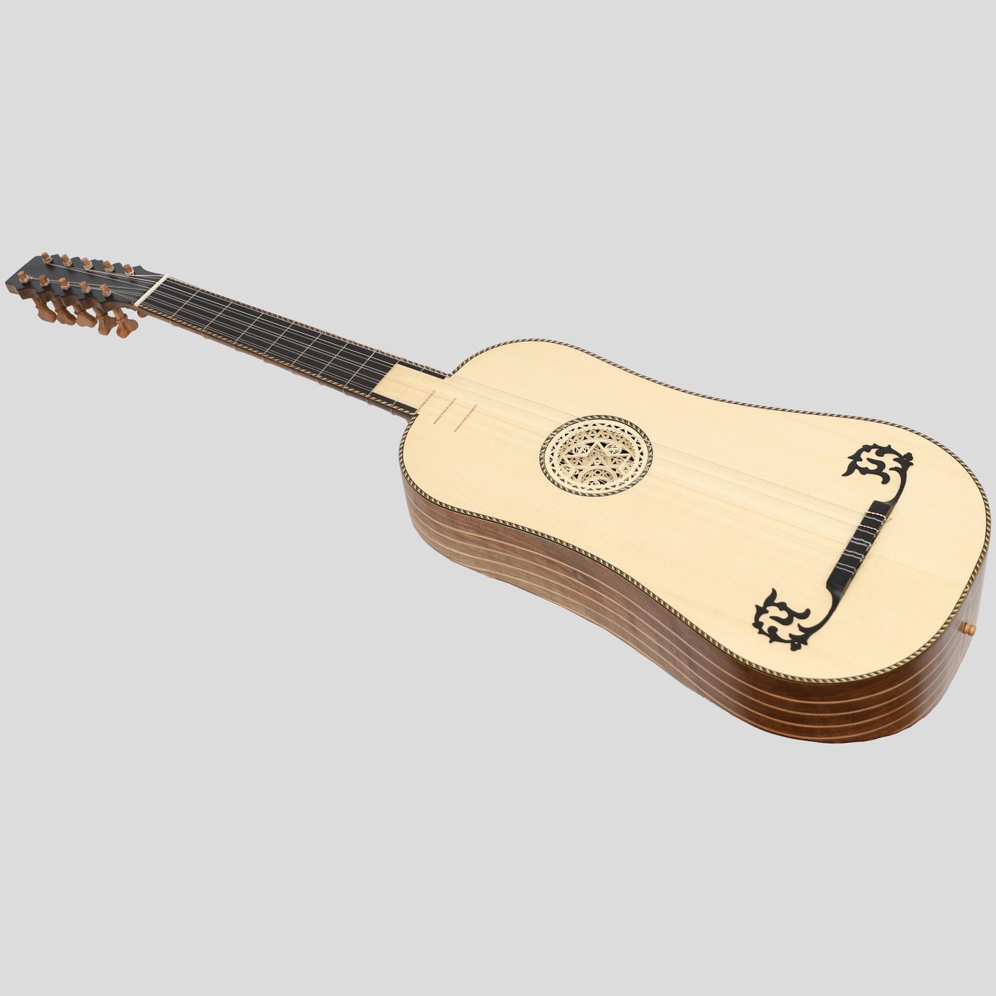 Heartland Sellas Barockgitarre, 5-chöriger Nussbaum linke Hand