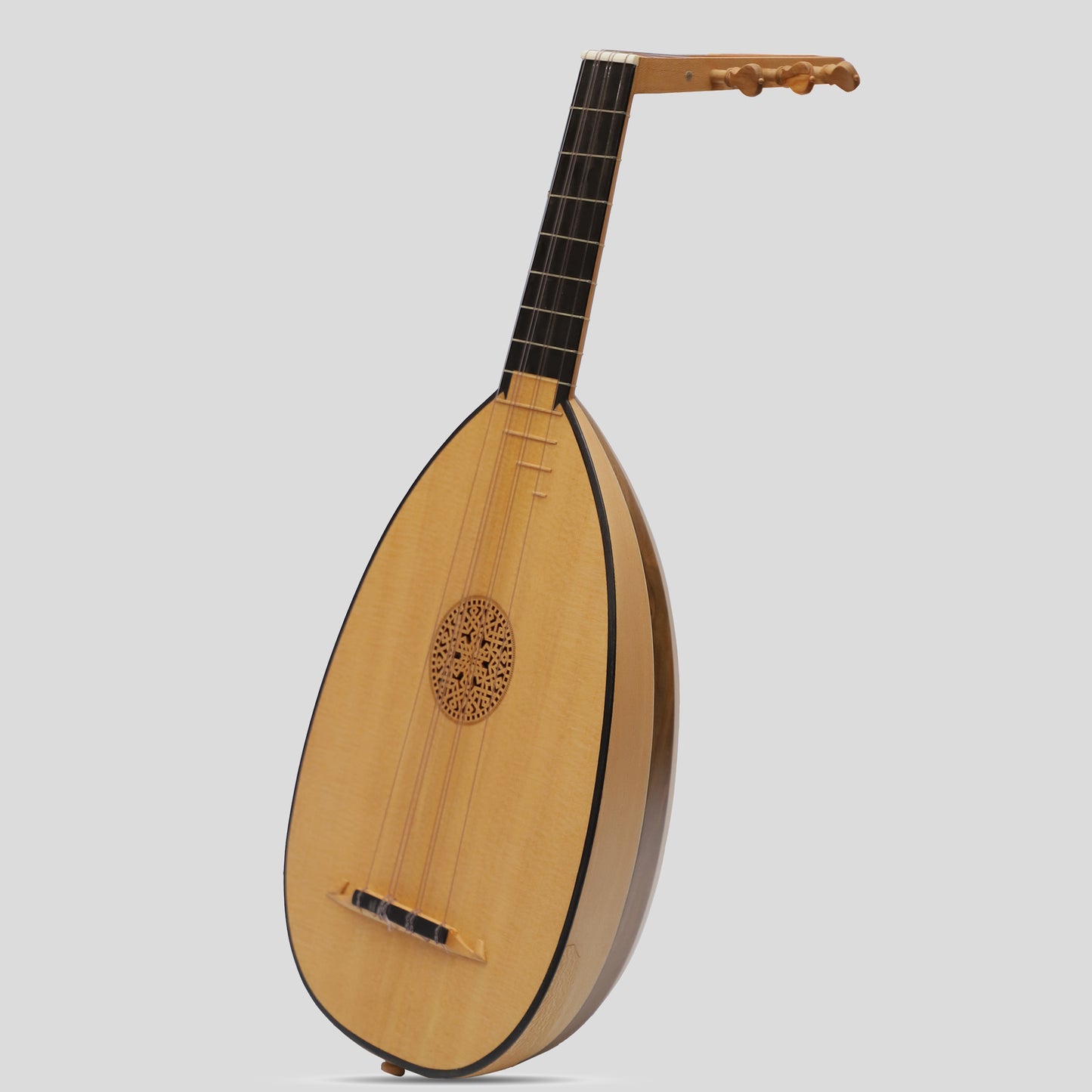 Lute Ukulele, 6 Strings Tenor Variegated Lacewood Walnut