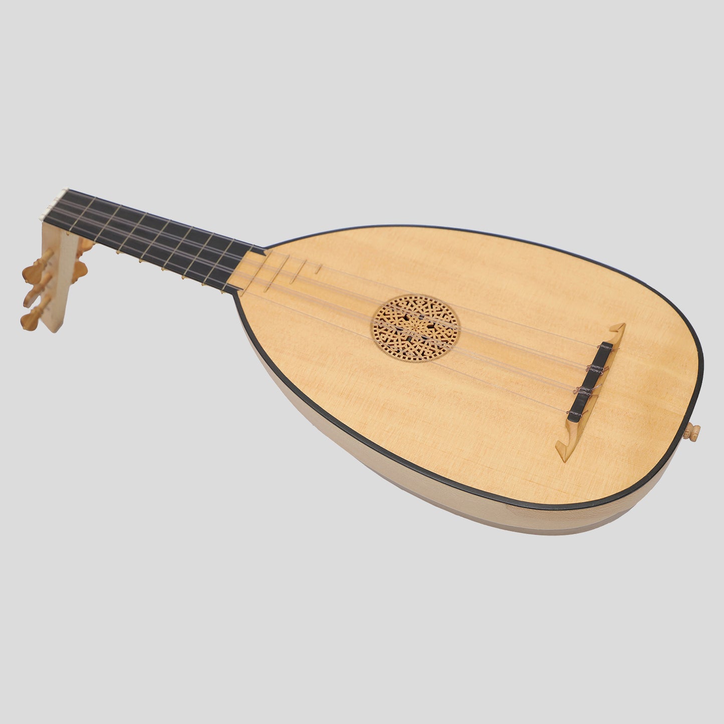 Lute Ukulele, 6 Strings Tenor Variegated Lacewood Walnut