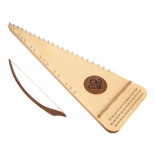 Muzikkon Round Back Bowed Psaltery Baritone Lacewood Muzikkon