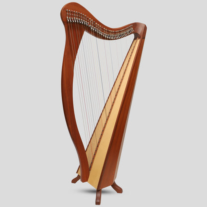 Muzikkon 36 String Ard Ri Harp Mahogany