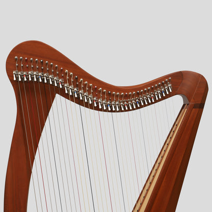 Muzikkon 36 String Ard Ri Harp Mahogany