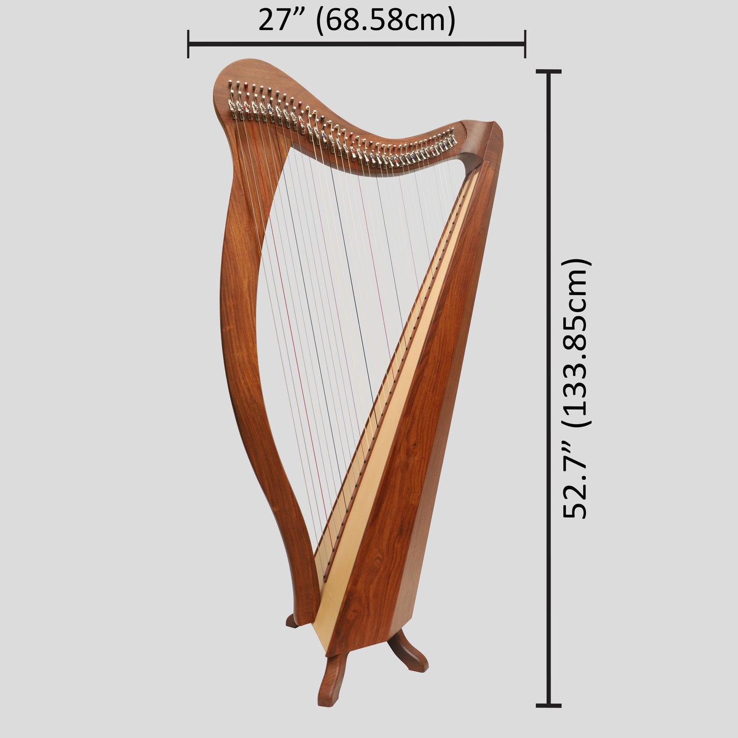 Muzikkon 36 String Ard Ri Harp Rosewood