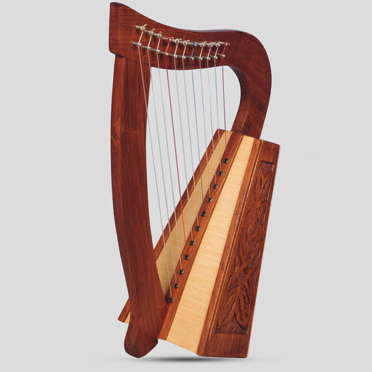 Muzikkon O'Carolan Harp, 11 String Rosewood Knotwork