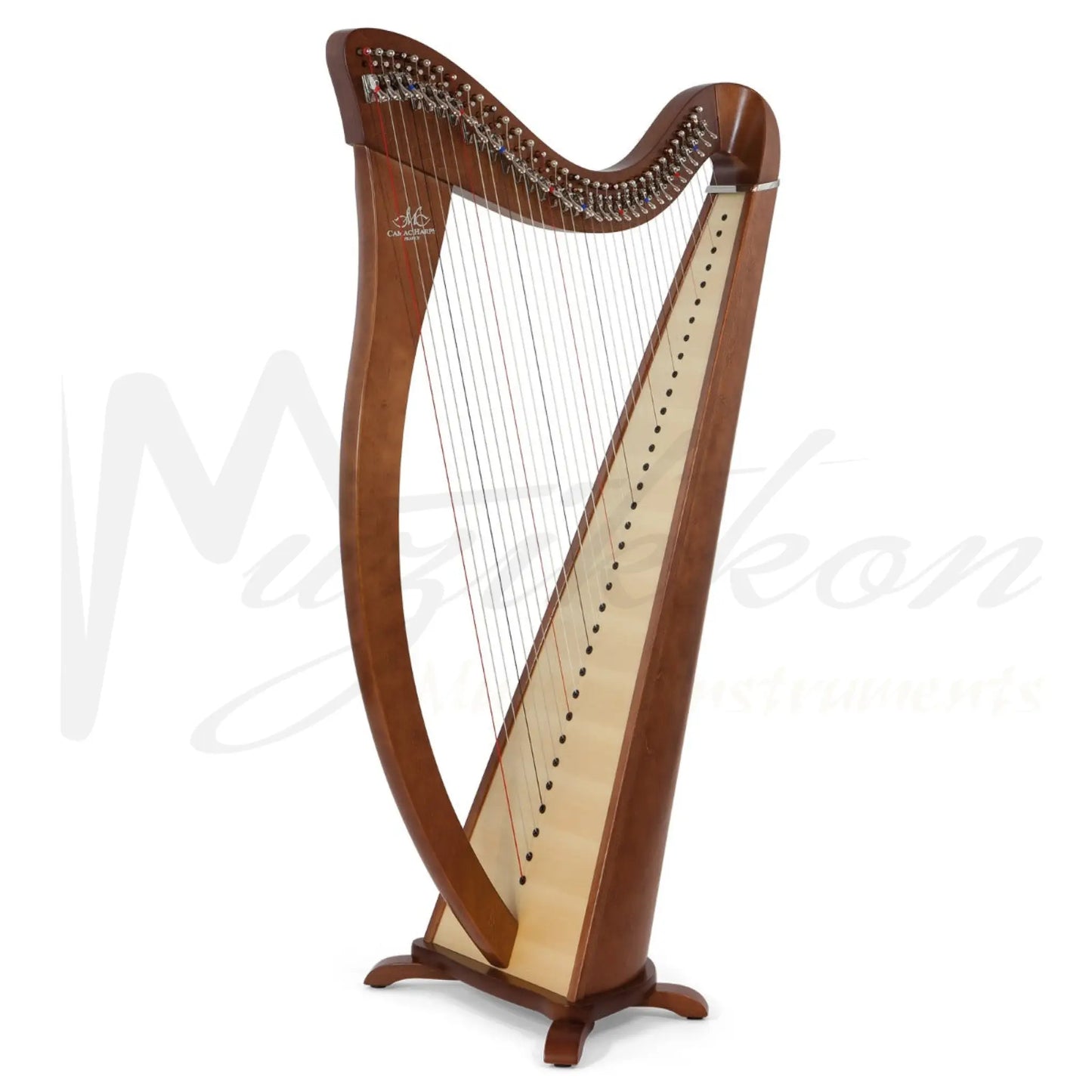 Camac Hermine Lever Harp, 34 Alliance Carbon Strings In Walnut Muzikkon