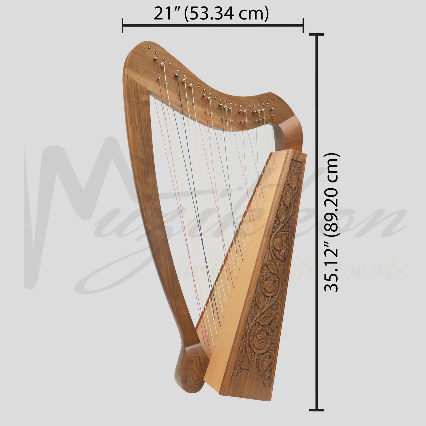 Cross Strung Harp 38 String Walnut