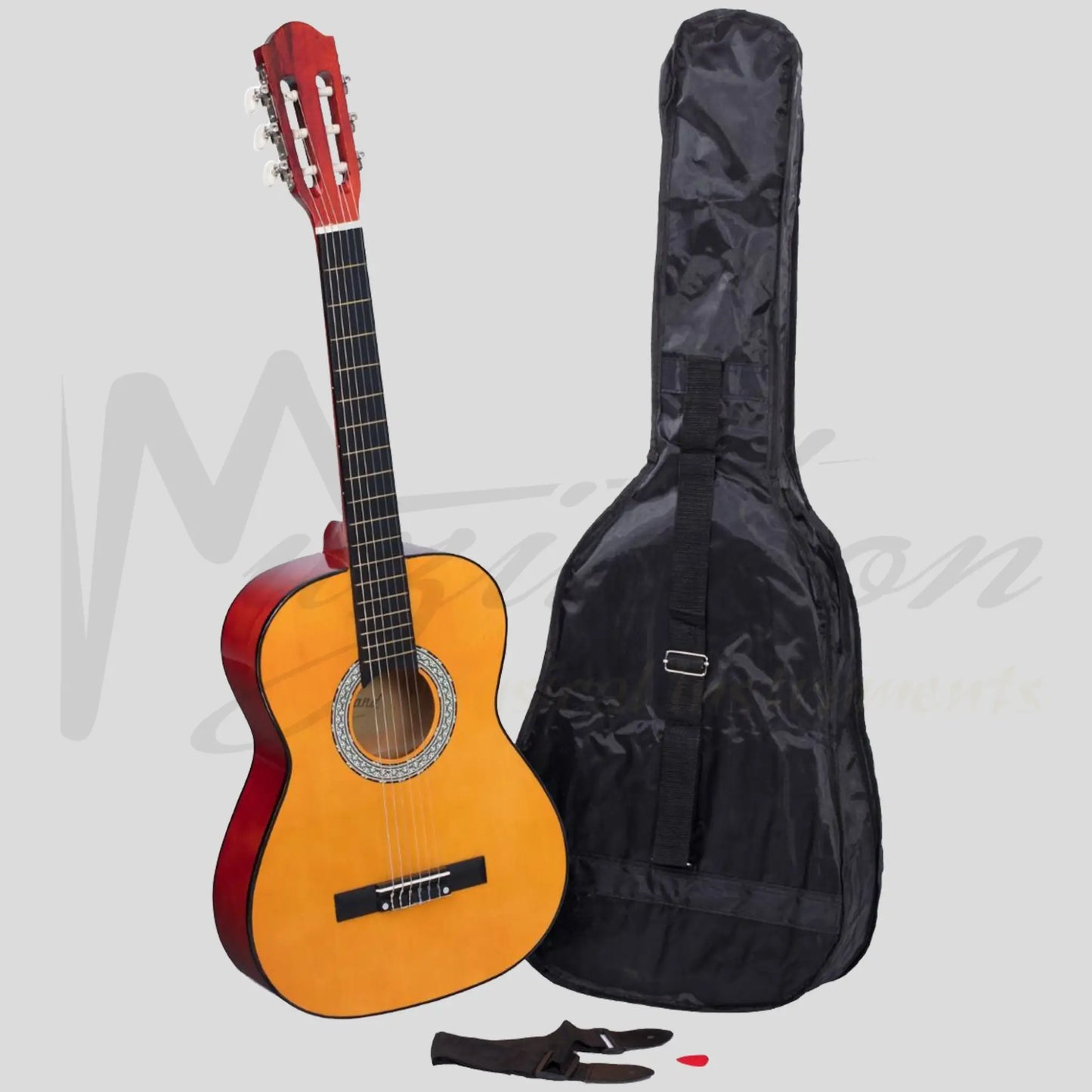 Heartland 3-4 Student Beginners Nylon Classic Guitar Burnt Orange