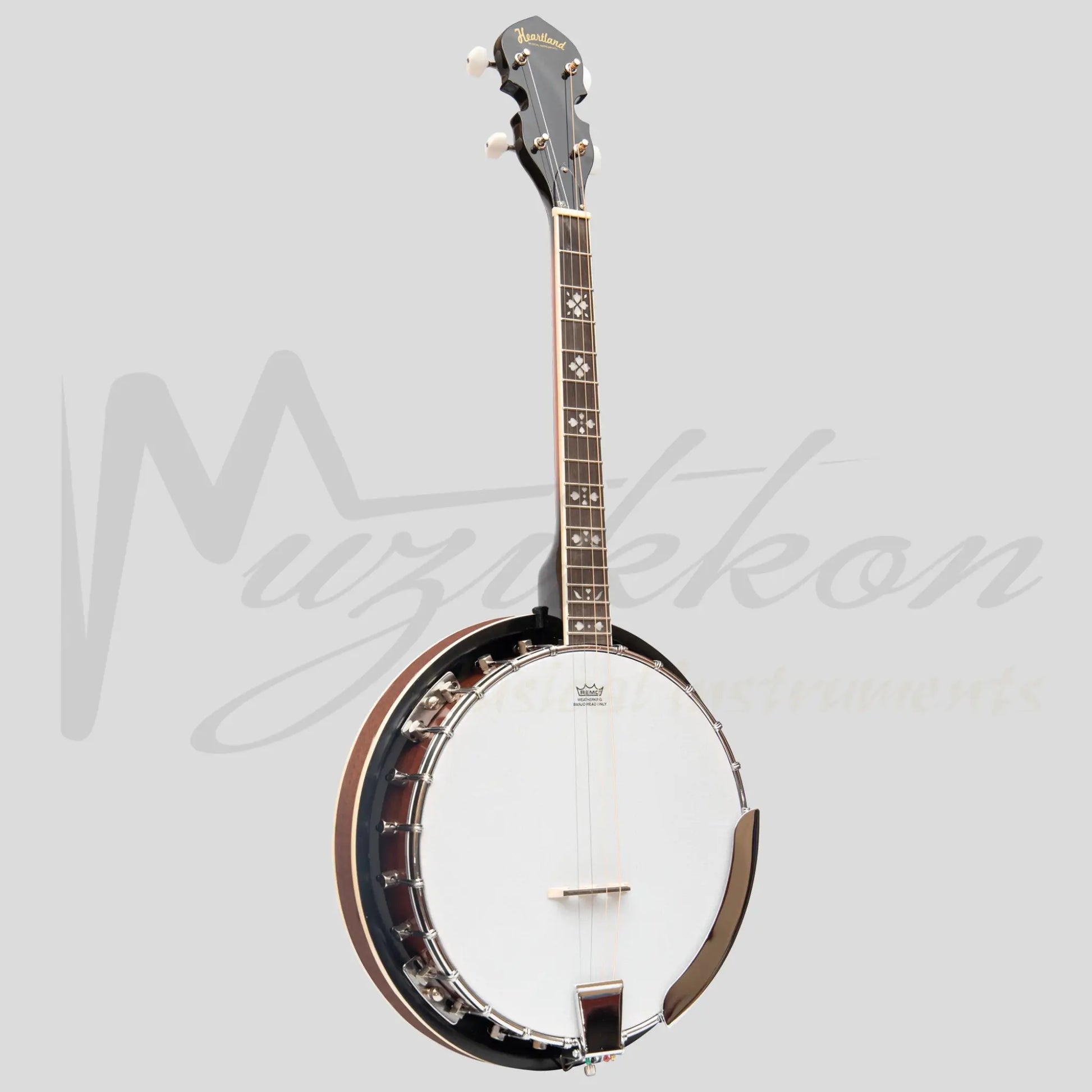 Heartland 4 String 17 Fret Irish Tenor Banjo Left Handed Player Series With Closed Solid Back