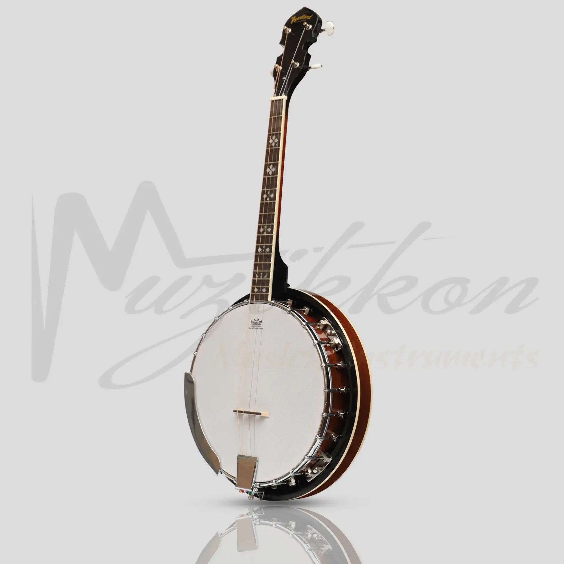 Heartland 4 String 17 Fret Irish Tenor Banjo Player Series With Closed Solid Back Sunburst Finish