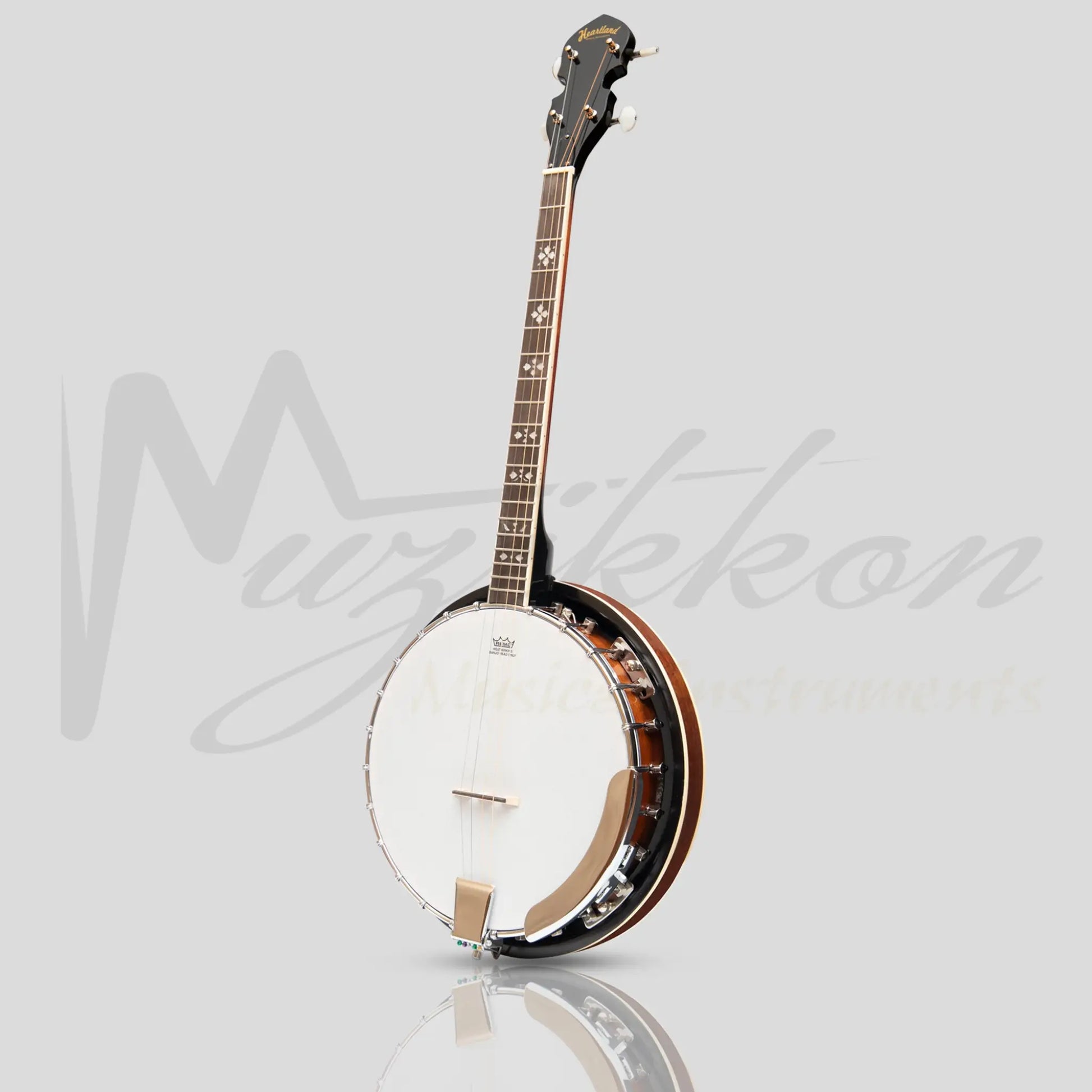 Heartland 4 String 19 Fret Irish Tenor Banjo Left Handed Player Series With Closed Solid Back