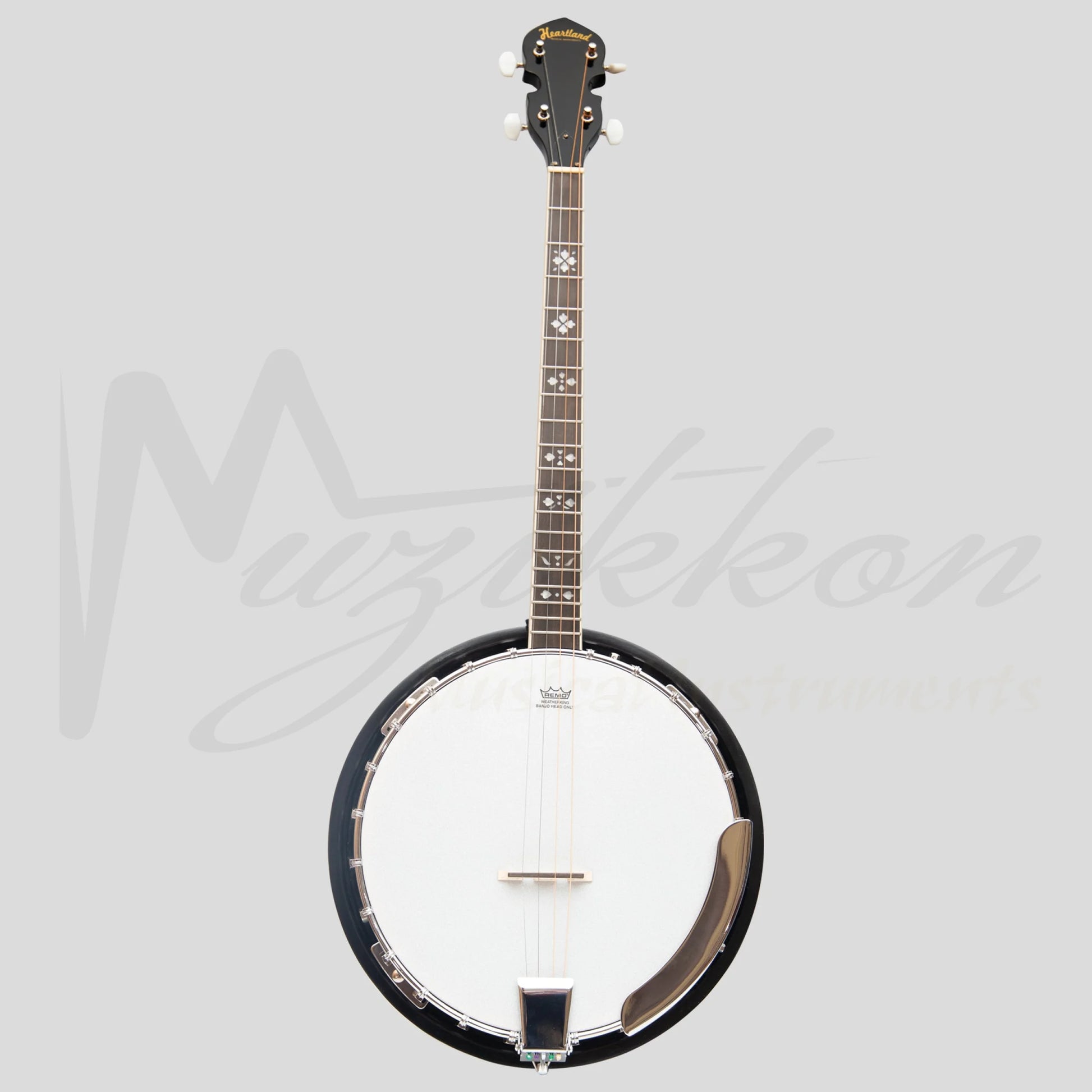 Heartland 4 String 19 Fret Irish Tenor Banjo Left Handed Player Series With Closed Solid Back