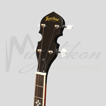 Heartland 4 String 19 Fret Irish Tenor Banjo Player Series With Closed Solid Back Sunburst Finish