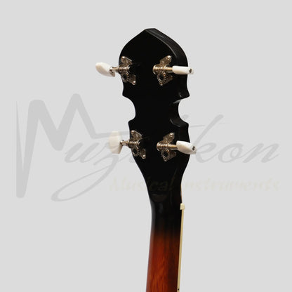 Heartland 4 String 19 Fret Irish Tenor Banjo Player Series With Closed Solid Back Sunburst Finish