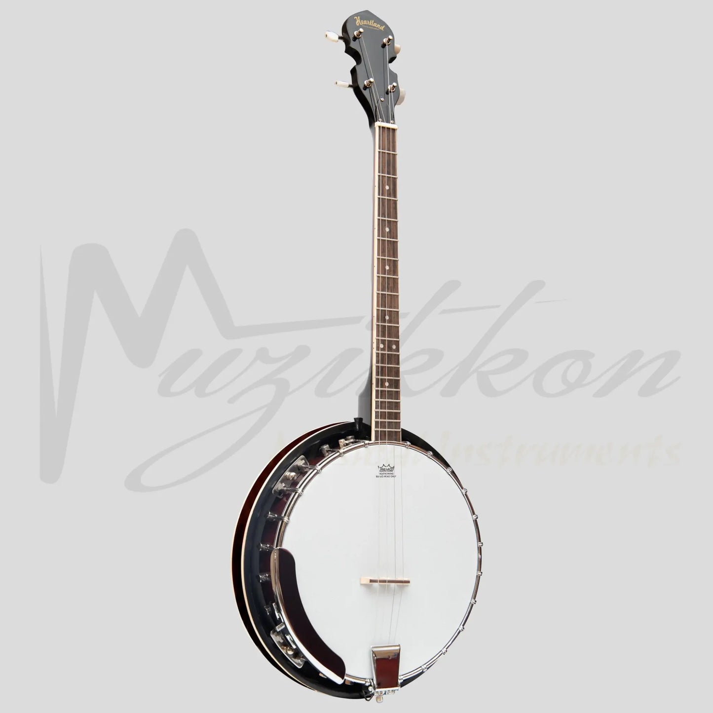 Heartland 4 String Banjo 19 Frets Irish Tenor 24 Bracket With Closed Solid Back