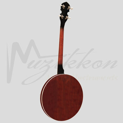 Heartland 4 String Banjo 19 Frets Irish Tenor Left Handed 24 Bracket With Closed Solid Back