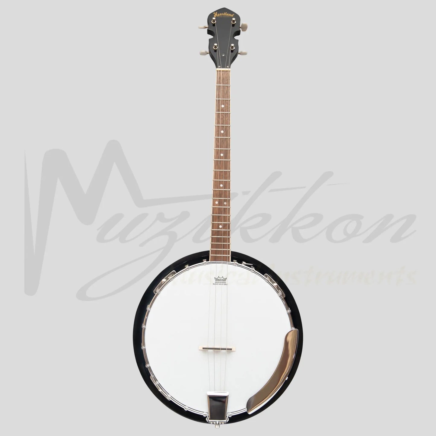 Heartland 4 String Banjo 19 Frets Irish Tenor Left Handed 24 Bracket With Closed Solid Back