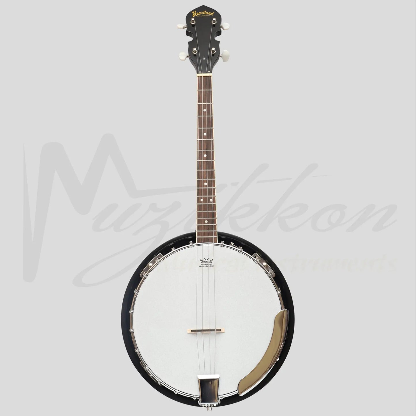 Heartland 4 String Banjo Closed Solid Back 17 Fret Left Handed Irish Tenor Short Scale