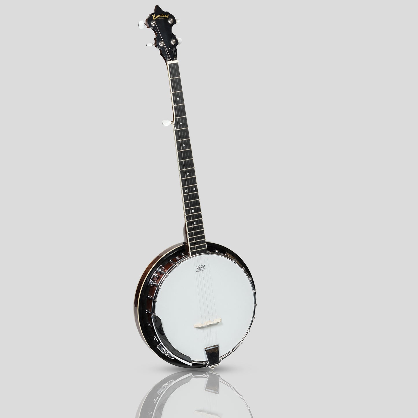 Heartland 5 String Irish Banjo 24 Bracket mit geschlossenem, massivem Boden und 5. Mechanik