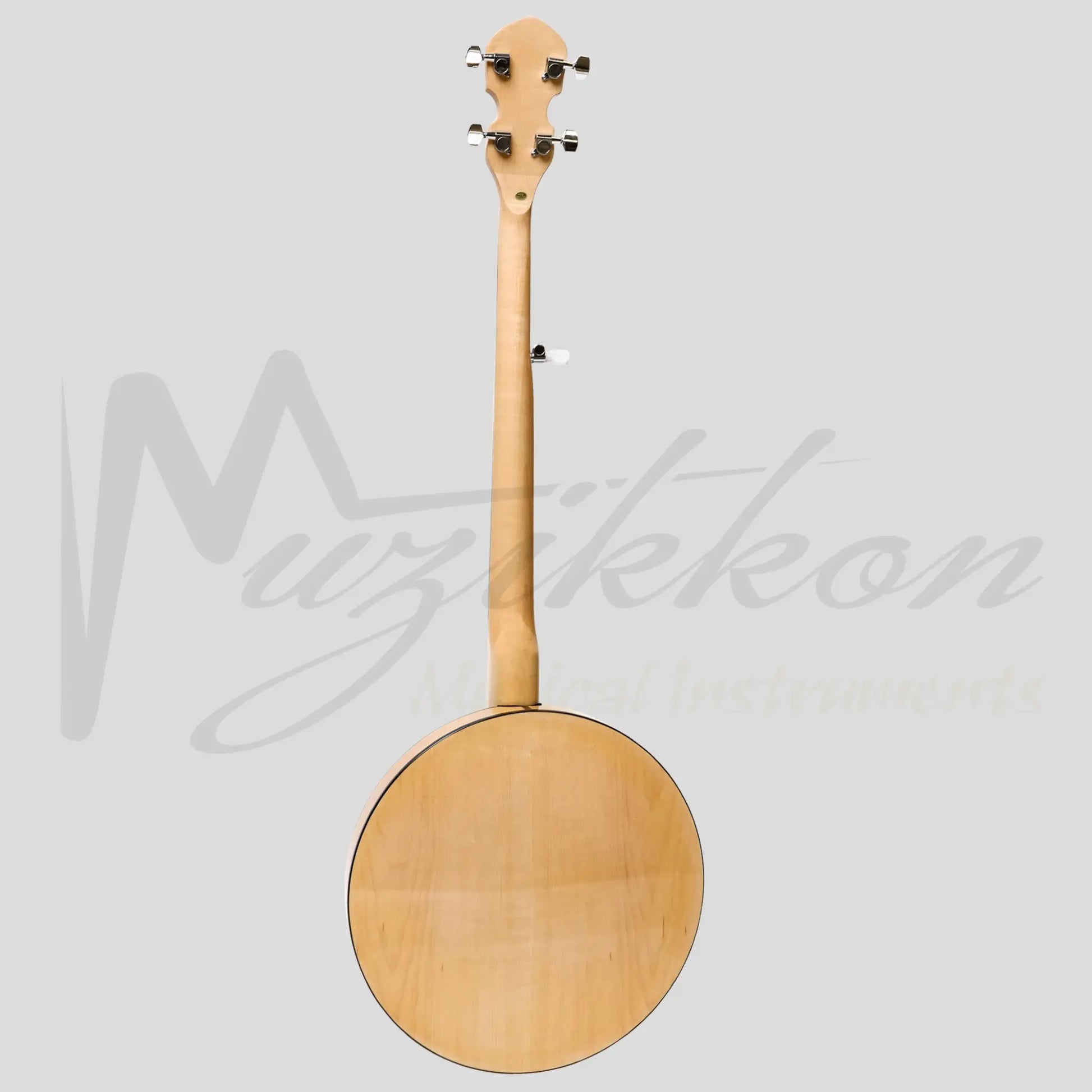 Heartland 5 String Deluxe Irish Banjo 24 Bracket With Closed Solid Back Maple Finish