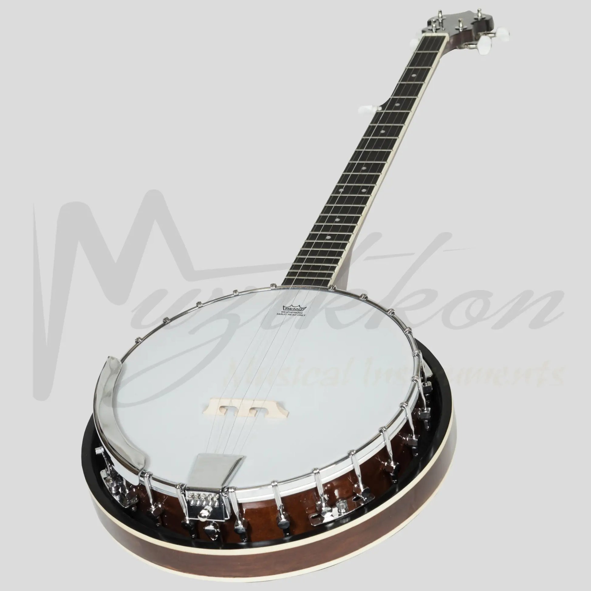 Heartland 5 String Irish Banjo 24 Bracket With Closed Solid Back And Geared 5Th Tuner