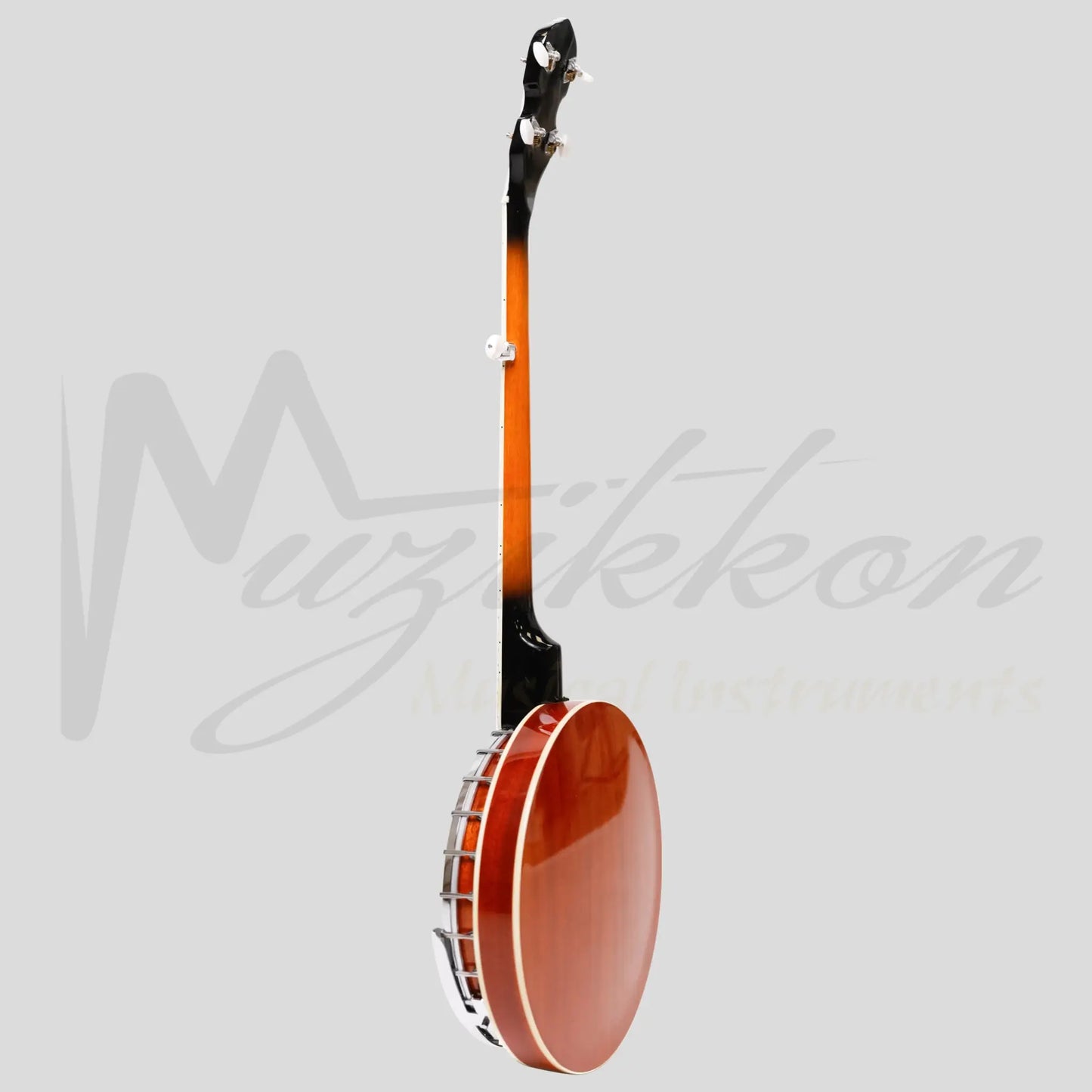 Heartland 5 String Irish Banjo Left Handed Player Series 24 Bracket With Closed Solid Back Sunburst