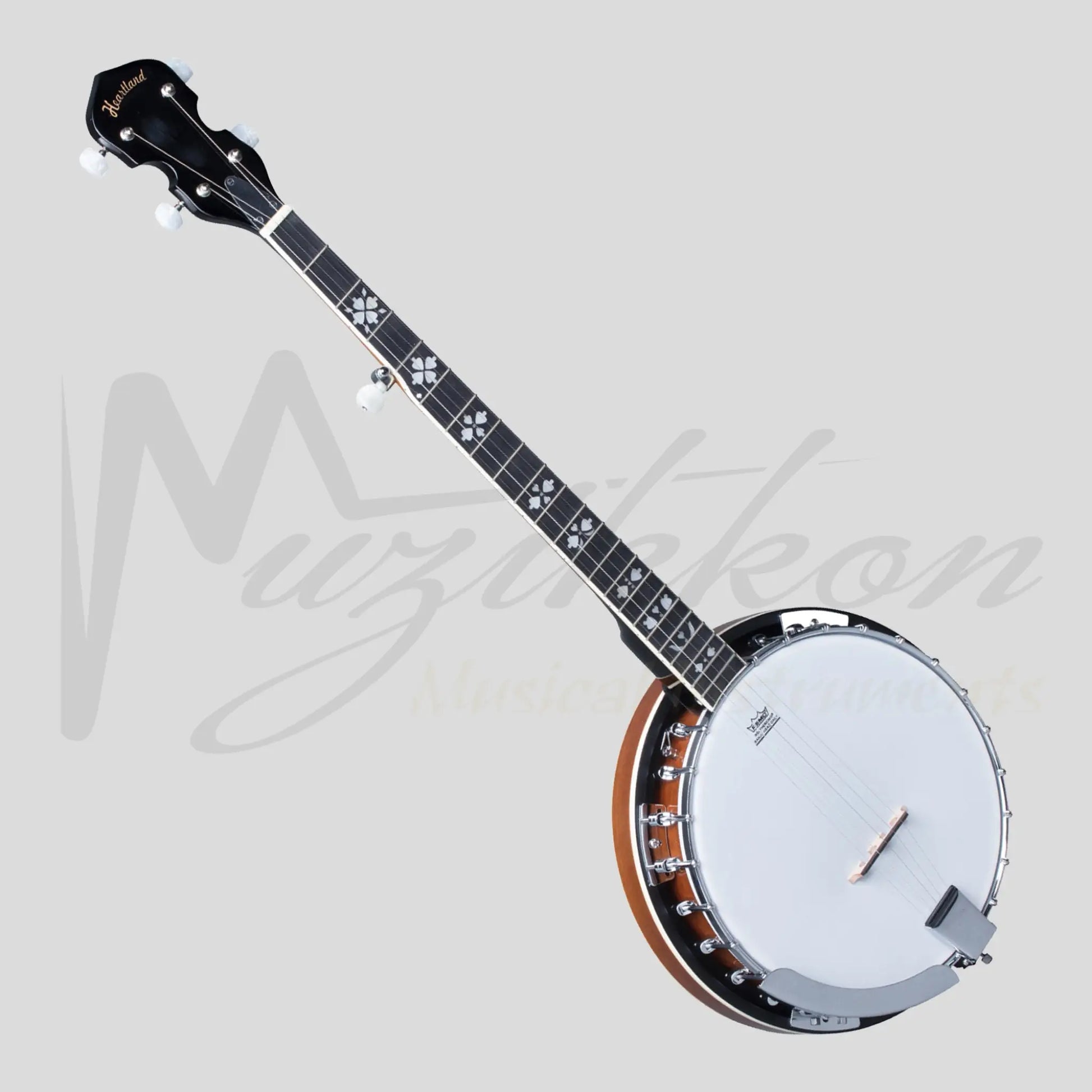 Heartland 5 String Irish Banjo Player Series 24 Bracket With Closed Solid Back Sunburst Finish