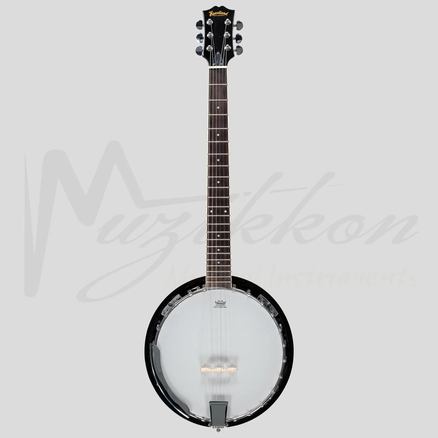 Heartland 6 String Guitar Banjo Solid Back Irish Banjo