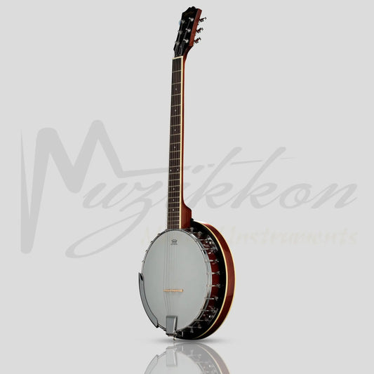 Heartland 6 String Guitar Banjo Solid Back Irish Banjo