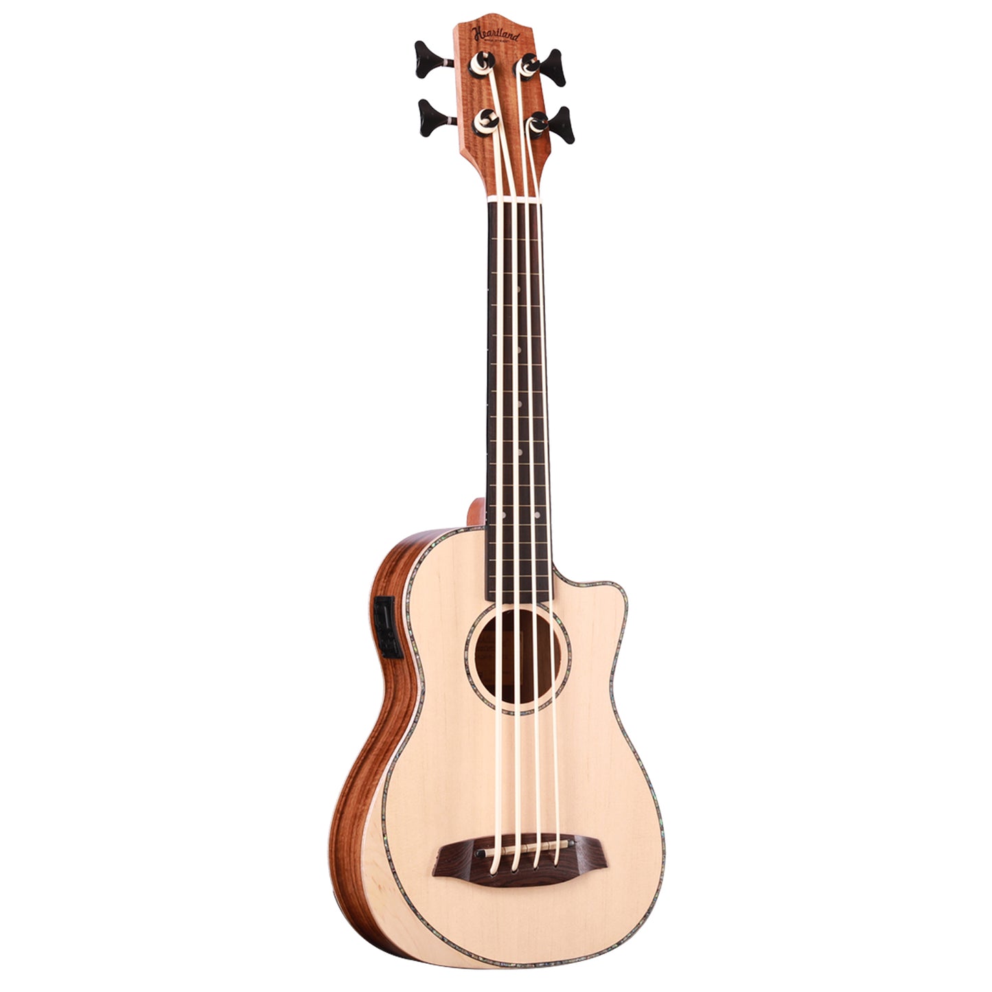 Heartland Baritone Ukulele Bass Acacia With EQ Muzikkon