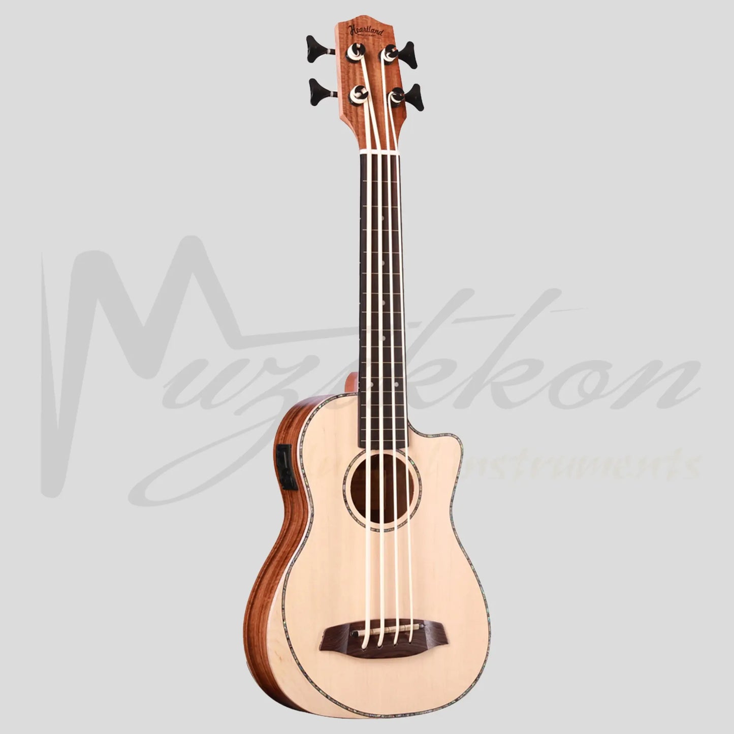 Heartland Baritone Ukulele Bass Acacia With Eq