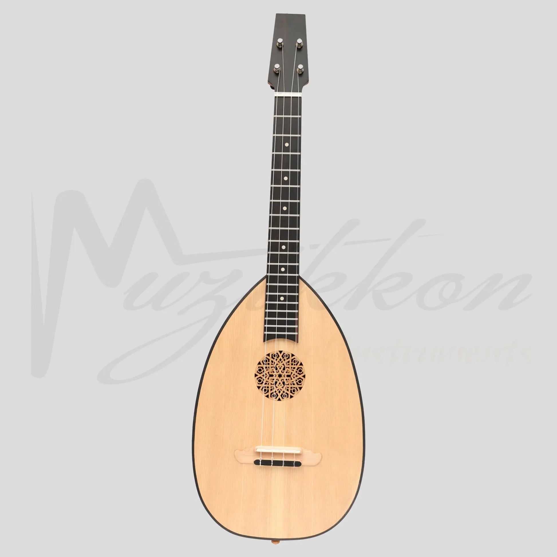 Heartland Baroque Ukulele 4 String Baritone Variegated Walnut And Lacewood