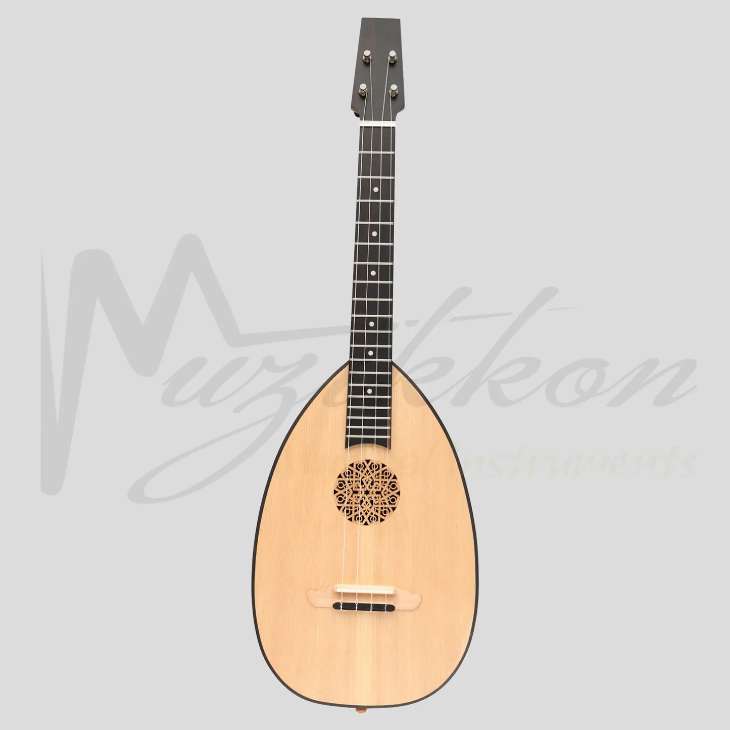 Heartland Baroque Ukulele 4 String Baritone Variegated Walnut And Lacewood