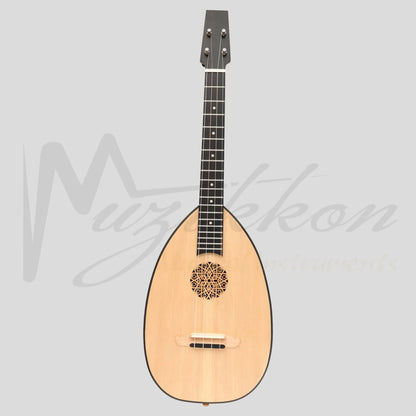 Heartland Baroque Ukulele 4 String Baritone Variegated Walnut And Lacewood Left Handed